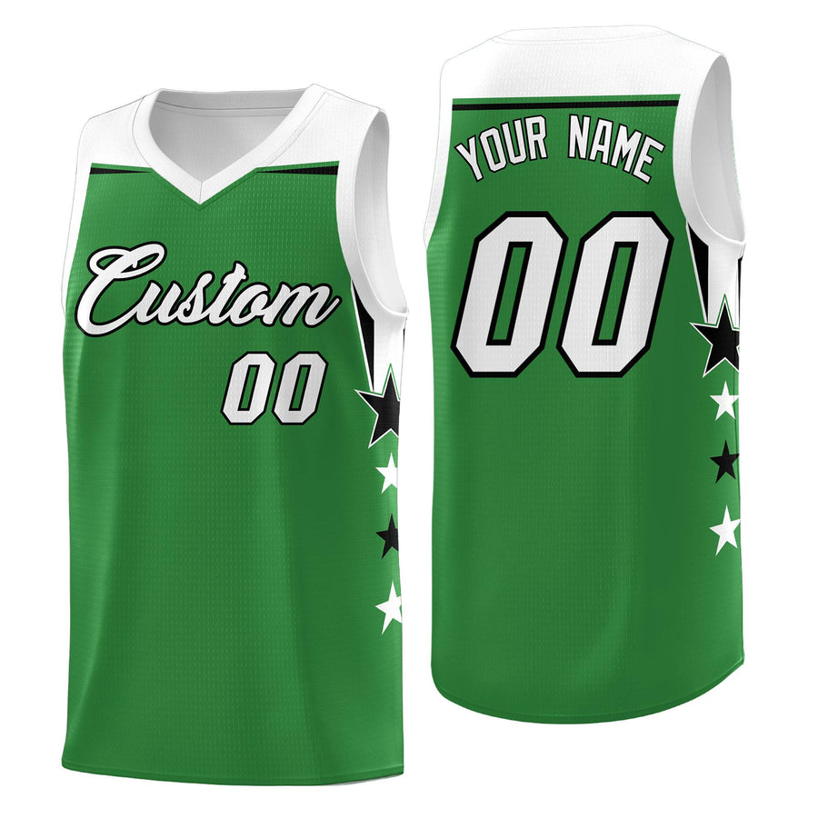 Custom Light Pink White Two Tone Side Star Color Block Quick-Drying Uniform Basketball Jersey | BuyFootballJersey