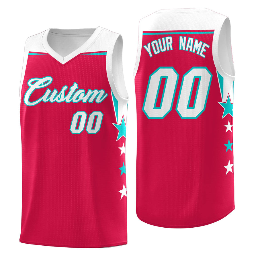 Custom Gold Orange White Two Tone Side Star Color Block Quick-Drying Uniform Basketball Jersey | BuyFootballJersey