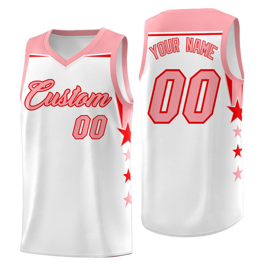 Custom Gold Light Orange Two Tone Side Star Color Block Wrinkle-Resistant Uniform Basketball Jersey | BuyFootballJersey