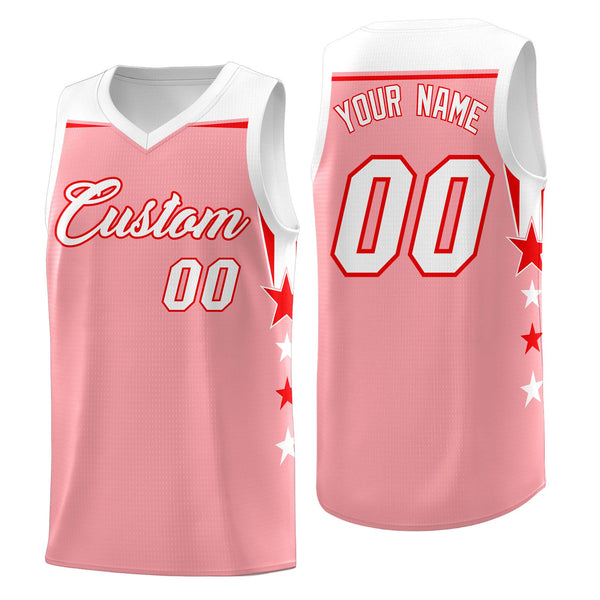 Custom White Navy Two Tone Side Star Color Block Drapable Uniform Basketball Jersey | BuyFootballJersey