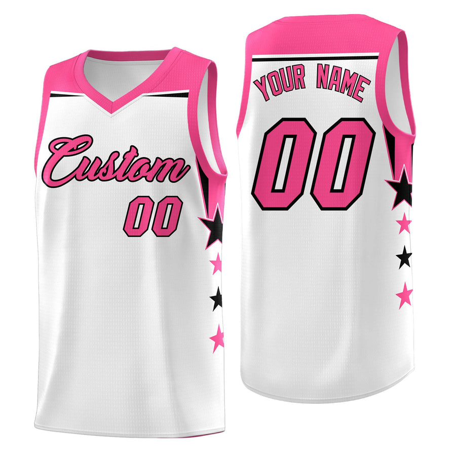 Custom Orange Navy Two Tone Side Star Color Block Breathable Uniform Basketball Jersey | BuyFootballJersey