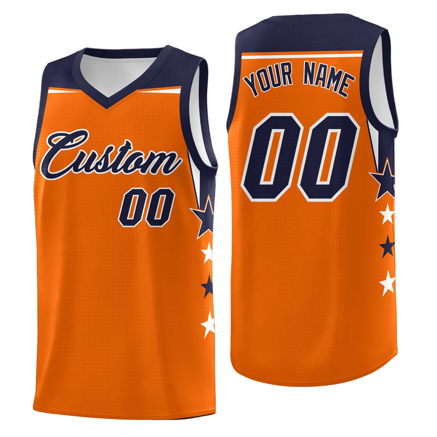 Custom Powder Blue Navy Two Tone Side Star Color Block Wrinkle-Resistant Uniform Basketball Jersey | BuyFootballJersey