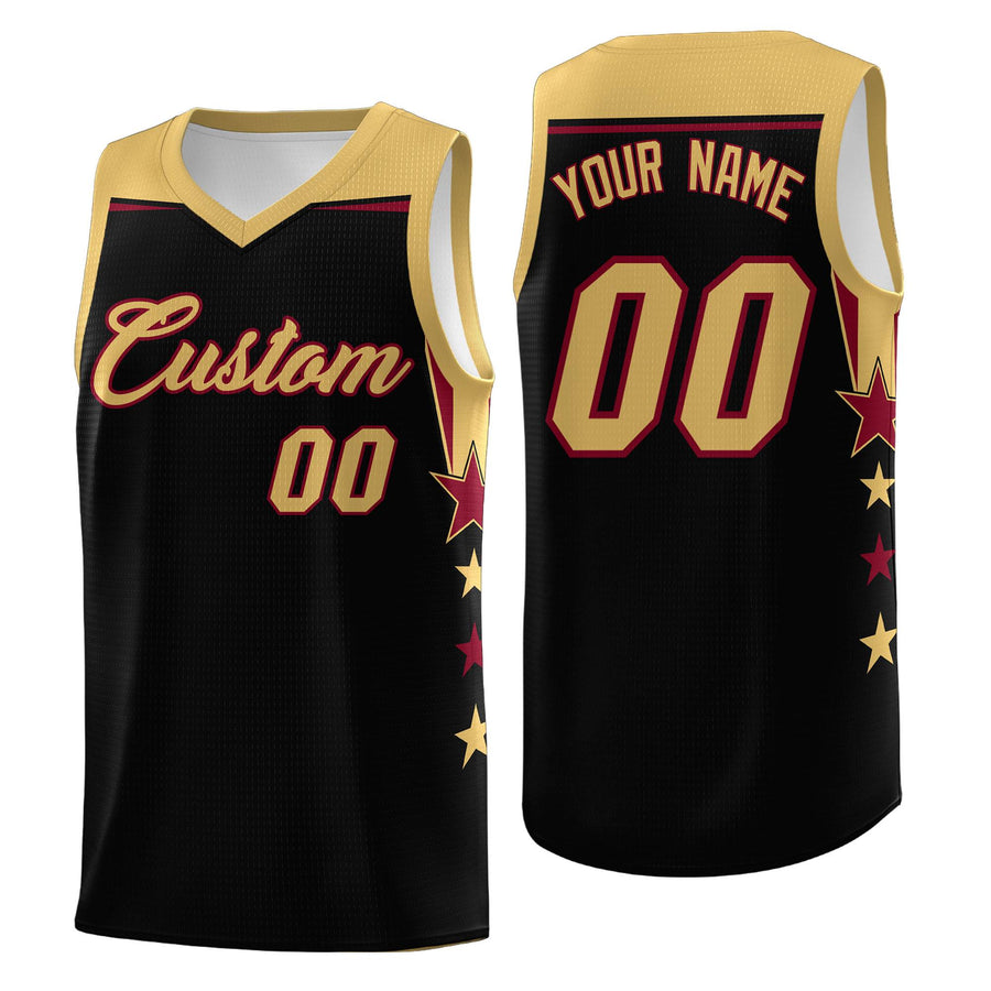 Custom White Royal Two Tone Side Star Color Block Quick-Drying Uniform Basketball Jersey | BuyFootballJersey