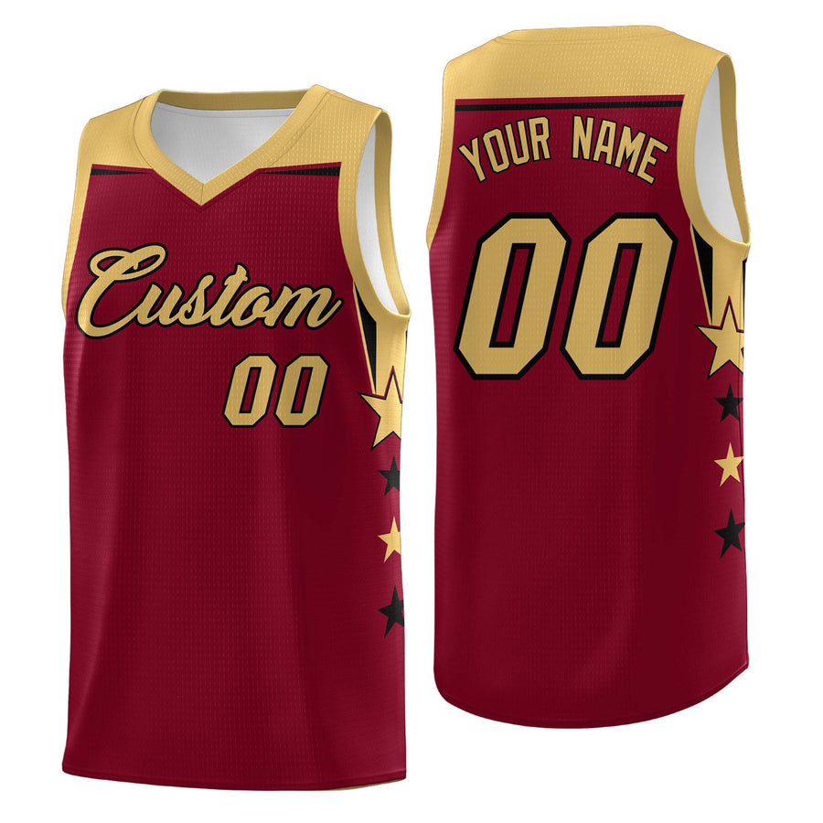 Custom Fluorescent Yellow Royal Two Tone Side Star Color Block Wrinkle-Resistant Uniform Basketball Jersey | BuyFootballJersey