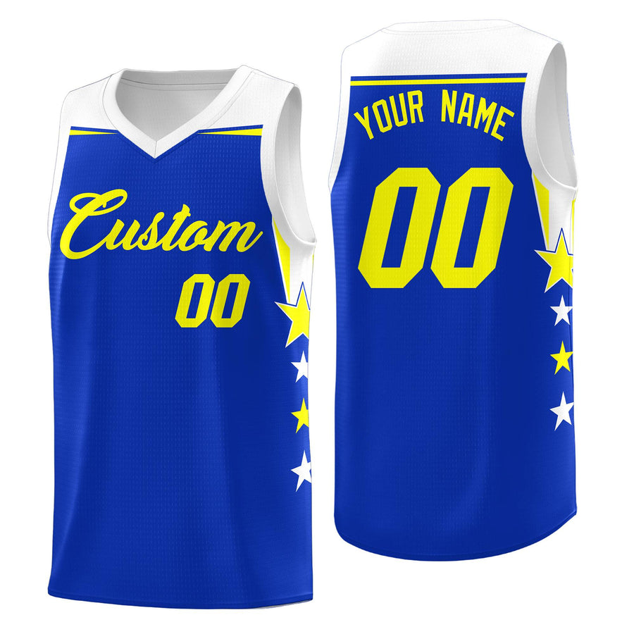 Custom Black White Two Tone Side Star Color Block Sublimation Printing Uniform Basketball Jersey | BuyFootballJersey