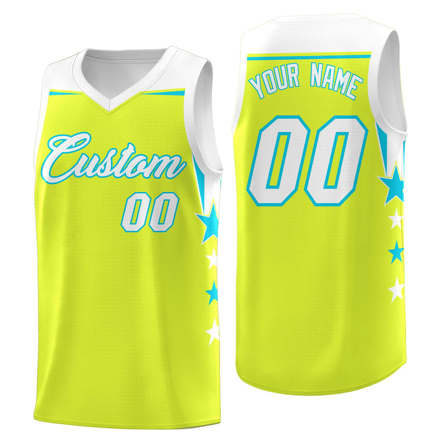 Custom Red White Two Tone Side Star Color Block Lightweight Uniform Basketball Jersey | BuyFootballJersey
