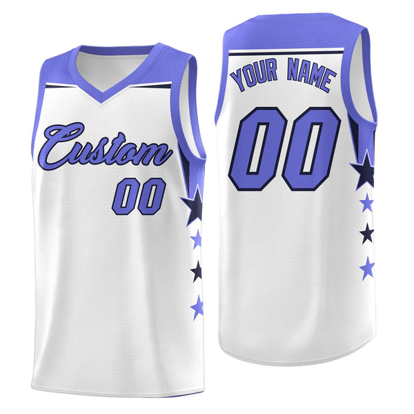 Custom Two Tone Side Star Color Block Drapable Uniform Basketball Jersey | BuyFootballJersey