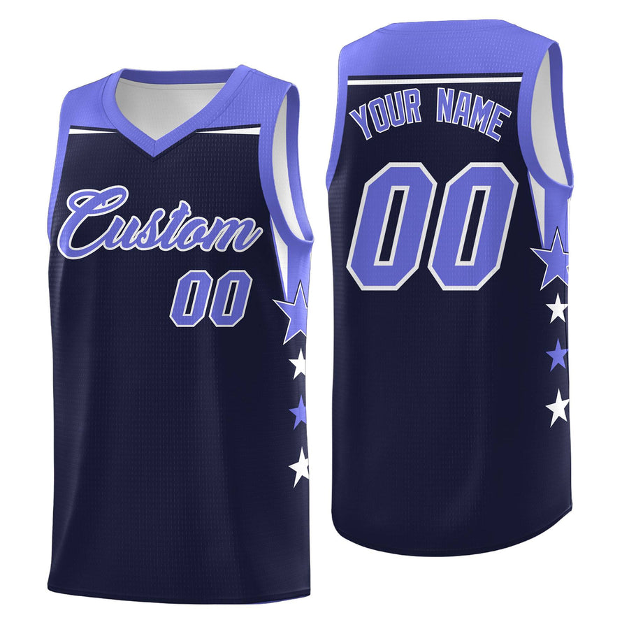 Custom Two Tone Side Star Color Block Breathable Uniform Basketball Jersey | BuyFootballJersey