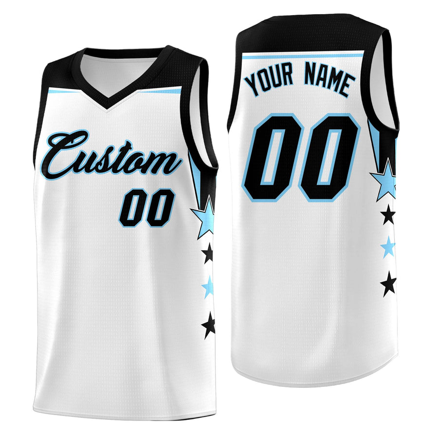 Custom Two Tone Side Star Color Block Quick-Drying Uniform Basketball Jersey | BuyFootballJersey