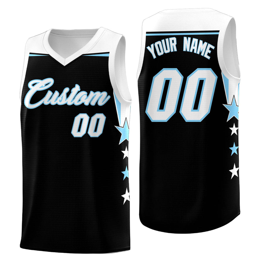 Custom Two Tone Side Star Color Block Lightweight Uniform Basketball Jersey | BuyFootballJersey