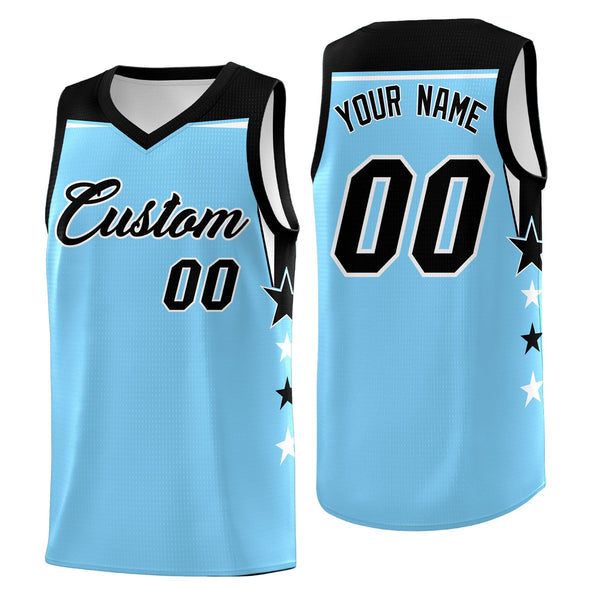 Custom Two Tone Side Star Color Block Wrinkle-Resistant Uniform Basketball Jersey | BuyFootballJersey