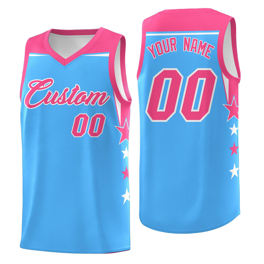 Custom Two Tone Side Star Color Block Breathable Uniform Basketball Jersey | BuyFootballJersey