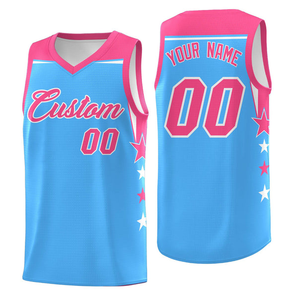Custom Two Tone Side Star Color Block Breathable Uniform Basketball Jersey | BuyFootballJersey