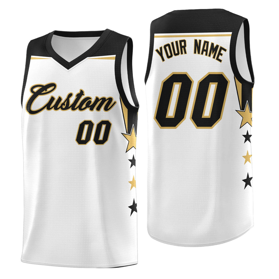 Custom Two Tone Side Star Color Block Quick-Drying Uniform Basketball Jersey | BuyFootballJersey