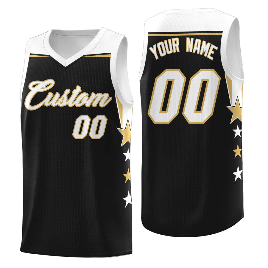 Custom Two Tone Side Star Color Block Lightweight Uniform Basketball Jersey | BuyFootballJersey