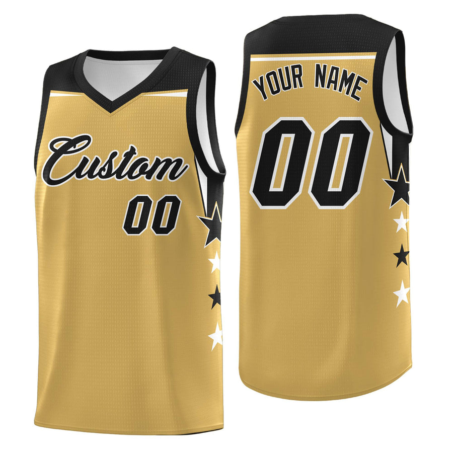 Custom Two Tone Side Star Color Block Wrinkle-Resistant Uniform Basketball Jersey | BuyFootballJersey