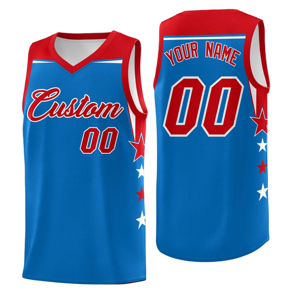Custom Two Tone Side Star Color Block Breathable Uniform Basketball Jersey | BuyFootballJersey