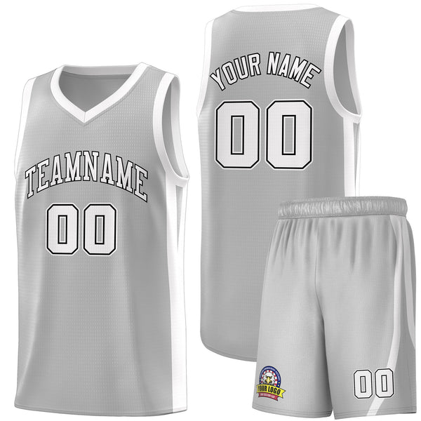 Custom Silver White-Black Classic Sets Sports Uniform Basketball Jersey – | BuyFootballJersey
