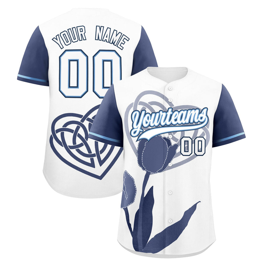 Custom White Powder Blue Mother's Day Style Graffiti Pattern Moisture-Wicking Personalized Gift for Mom Baseball Jersey | BuyFootballJersey