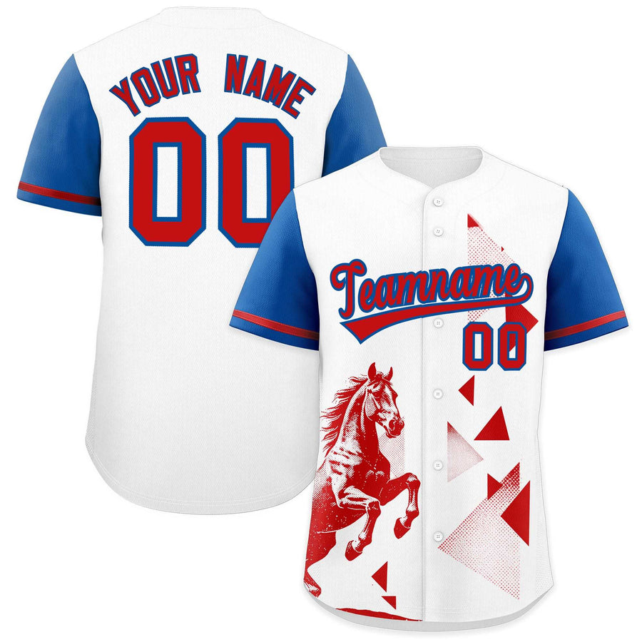 Custom Royal White Raptor Series Raglan Sleeves Lightweight Baseball Jersey | BuyFootballJersey