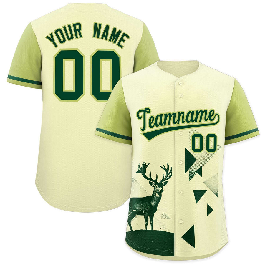 Custom Champagne Cream Raptor Series Raglan Sleeves Hip Hop Baseball Jersey | BuyFootballJersey