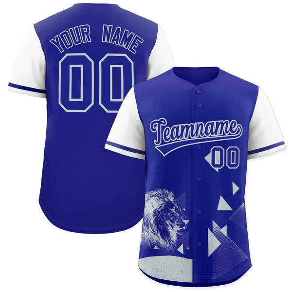 Custom White Royal Raptor Series Raglan Sleeves Lightweight Baseball Jersey | BuyFootballJersey