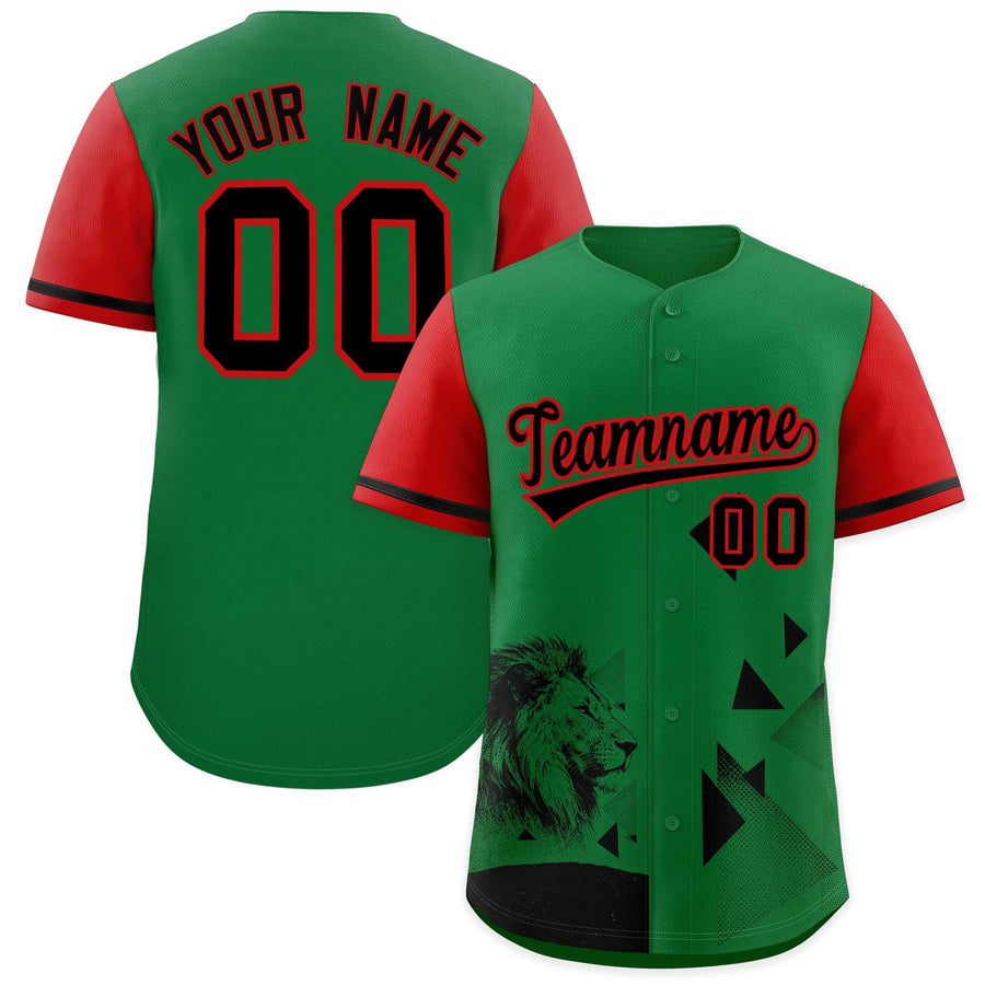 Custom Red Kelly Green Raptor Series Raglan Sleeves Drapable Baseball Jersey | BuyFootballJersey