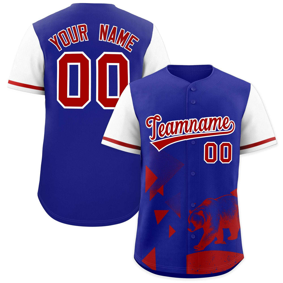Custom White Royal Raptor Series Raglan Sleeves Breathable Baseball Jersey | BuyFootballJersey