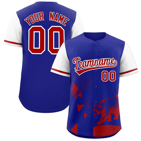 Custom White Royal Raptor Series Raglan Sleeves Breathable Baseball Jersey | BuyFootballJersey