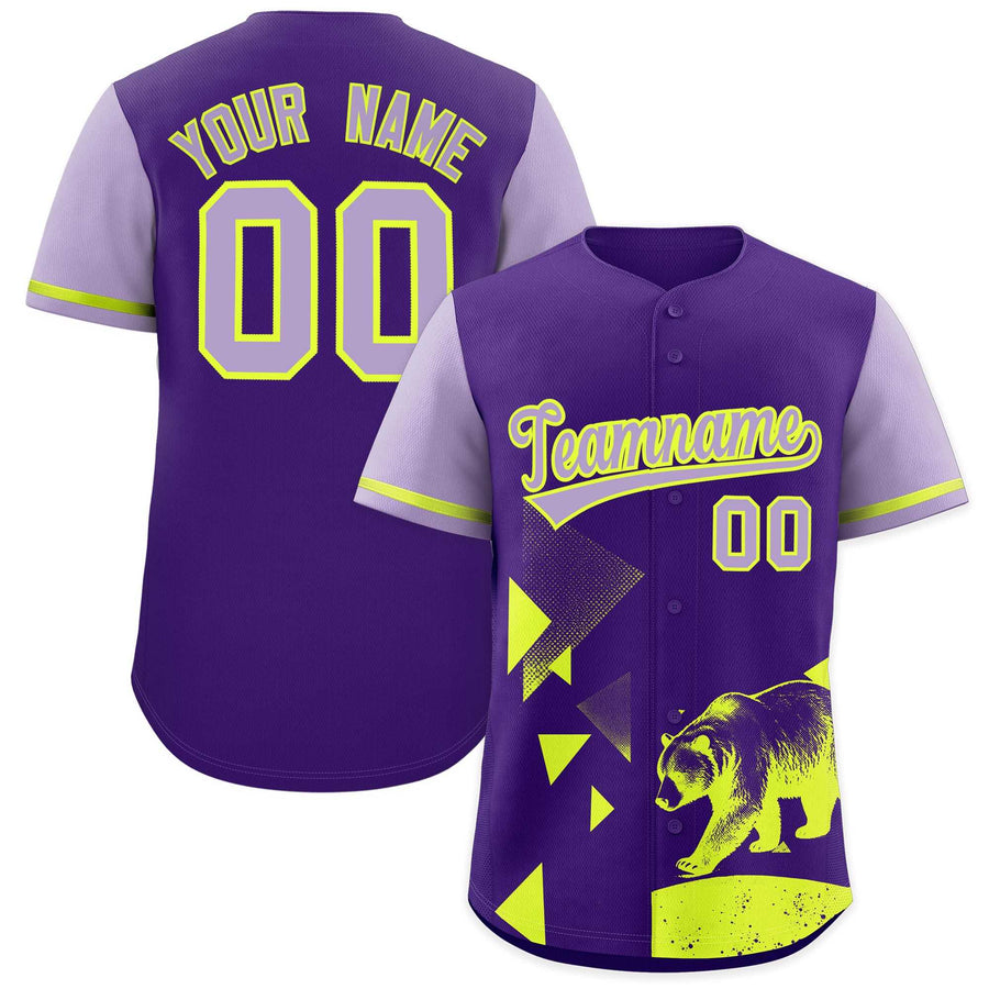 Custom Light Purple Purple Raptor Series Raglan Sleeves Wrinkle-Resistant Baseball Jersey | BuyFootballJersey