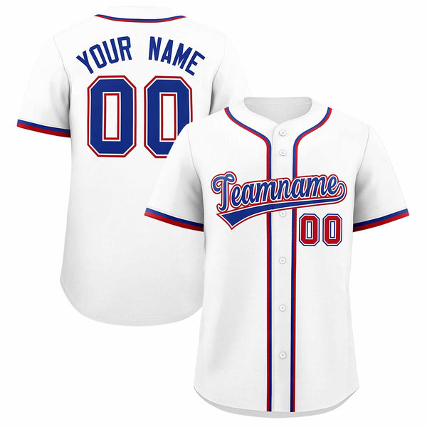 Custom White Classic Style Baseball Jersey | BuyFootballJersey