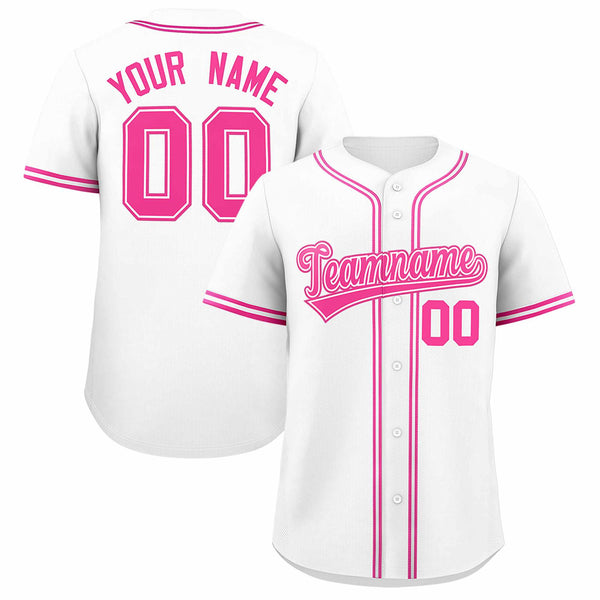 Custom White Classic Style Baseball Jersey | BuyFootballJersey
