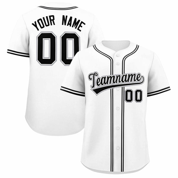 Custom White Classic Style Baseball Jersey | BuyFootballJersey