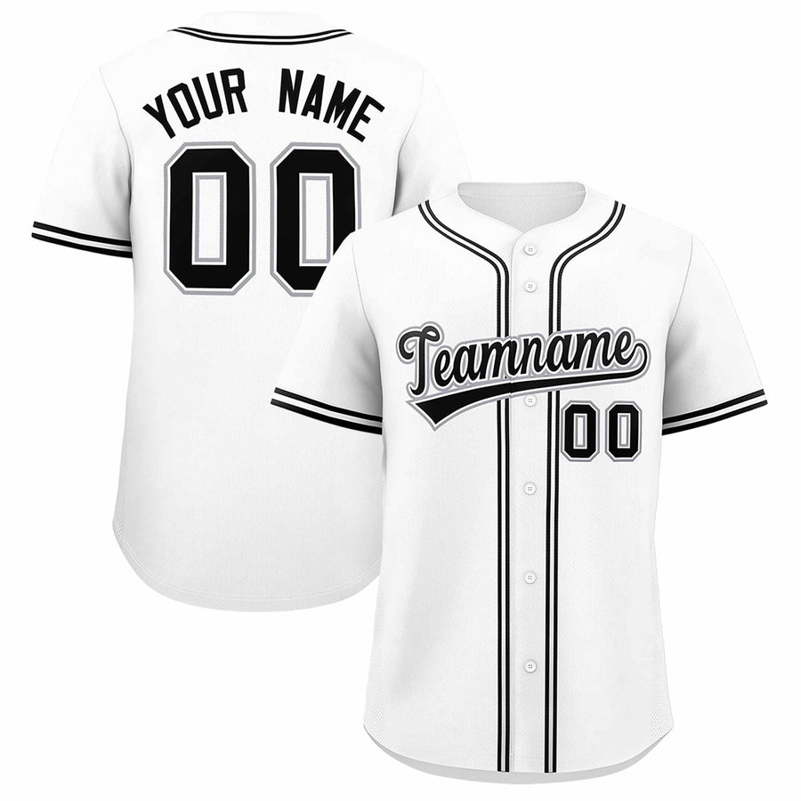 Custom White Classic Style Baseball Jersey | BuyFootballJersey