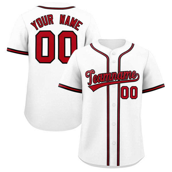 Custom White Classic Style Baseball Jersey | BuyFootballJersey