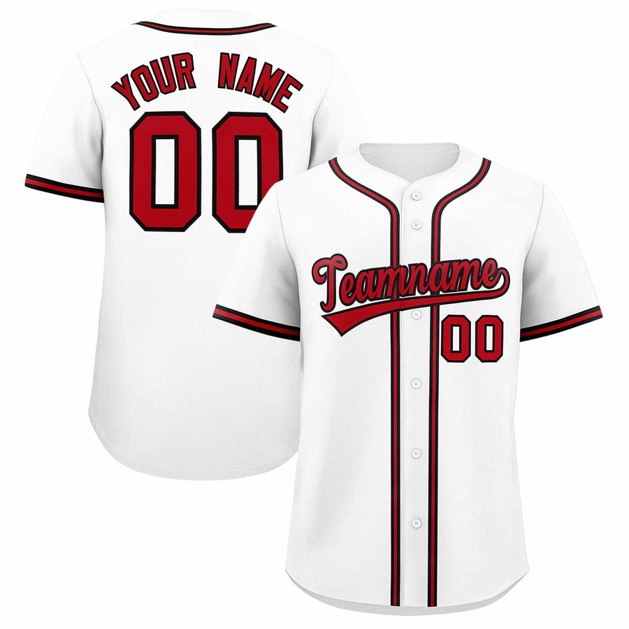 Custom White Classic Style Baseball Jersey | BuyFootballJersey