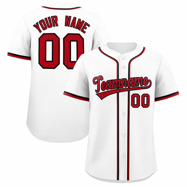 Custom White Classic Style Baseball Jersey | BuyFootballJersey