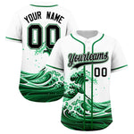 Custom White Wave Graffiti Pattern Baseball Jersey | BuyFootballJersey