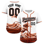 Custom White Wave Graffiti Pattern Baseball Jersey | BuyFootballJersey