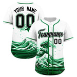 Custom White Wave Graffiti Pattern Baseball Jersey | BuyFootballJersey