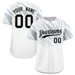 Custom Silver White Tiger Stripe Gradient Animal Print Personalized Team Shirt Baseball Jersey | BuyFootballJersey