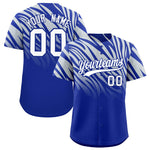Custom Royal Silver Tiger Stripe Gradient Animal Print Personalized Team Shirt Baseball Jersey | BuyFootballJersey