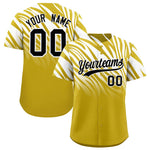 Custom White Old Gold Tiger Stripe Gradient Animal Print Personalized Team Shirt Baseball Jersey | BuyFootballJersey