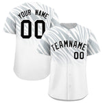 Custom Silver White Tiger Stripe Gradient Animal Print Personalized Team Shirt Baseball Jersey | BuyFootballJersey