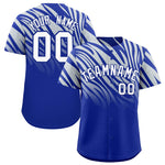 Custom Royal Silver Tiger Stripe Gradient Animal Print Personalized Team Shirt Baseball Jersey | BuyFootballJersey