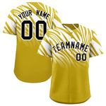 Custom White Old Gold Tiger Stripe Gradient Animal Print Personalized Team Shirt Baseball Jersey | BuyFootballJersey