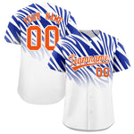 Custom Royal White Tiger Stripe Gradient Animal Print Personalized Team Shirt Baseball Jersey | BuyFootballJersey