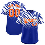 Custom Royal White Tiger Stripe Gradient Animal Print Personalized Team Shirt Baseball Jersey | BuyFootballJersey