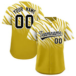 Custom White Old Gold Tiger Stripe Gradient Animal Print Personalized Team Shirt Baseball Jersey | BuyFootballJersey