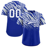 Custom Royal Silver Tiger Stripe Gradient Animal Print Personalized Team Shirt Baseball Jersey | BuyFootballJersey